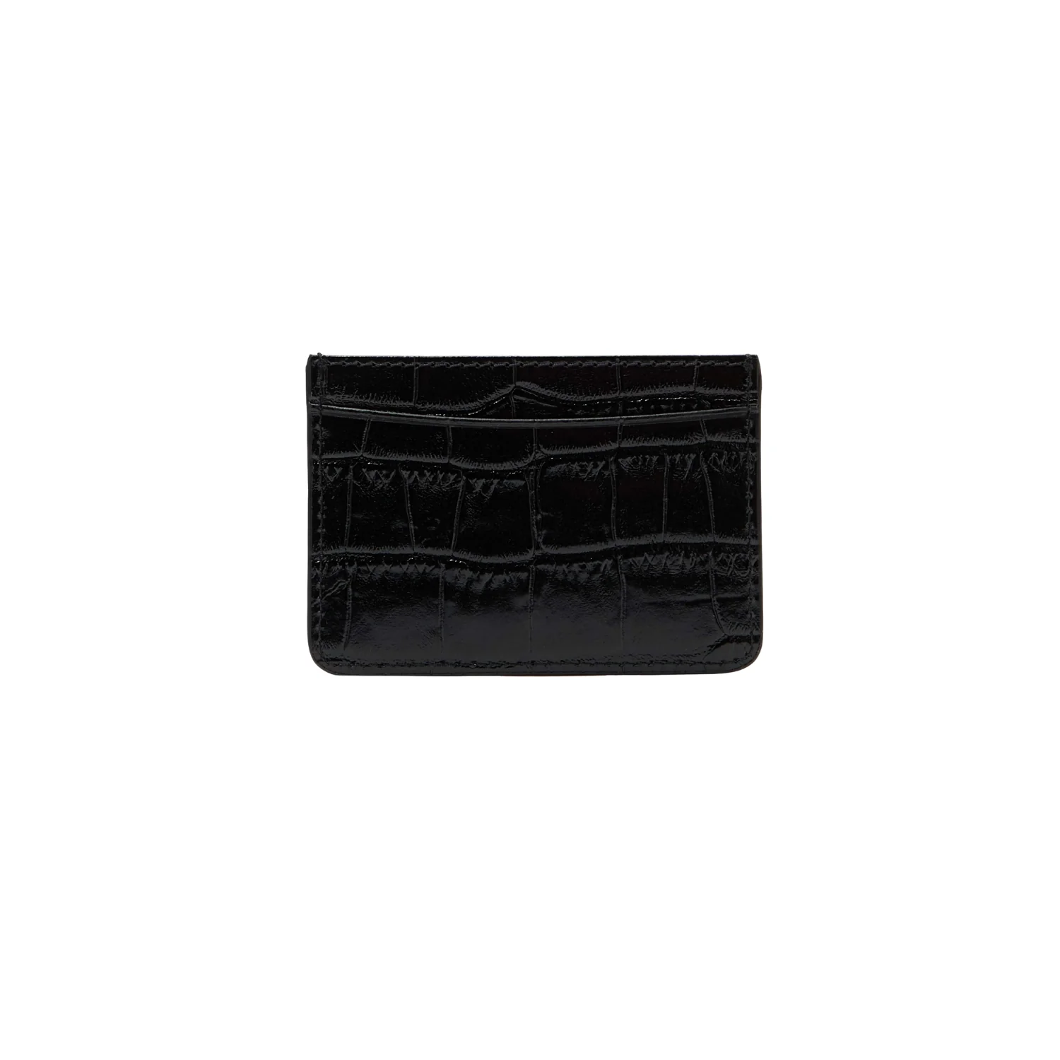 Portes-Cartes Andre Crocodile Leather - Black - Image 2