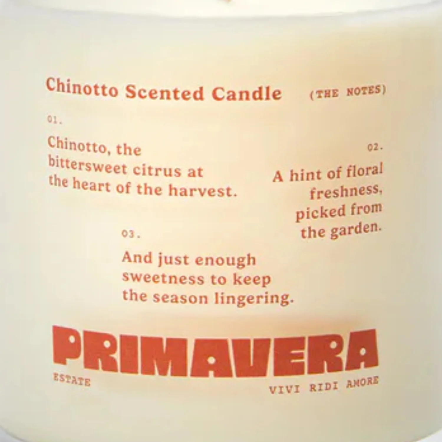 Primavera Estate Chinotto Soy Wax Candle - 250ml - Image 2
