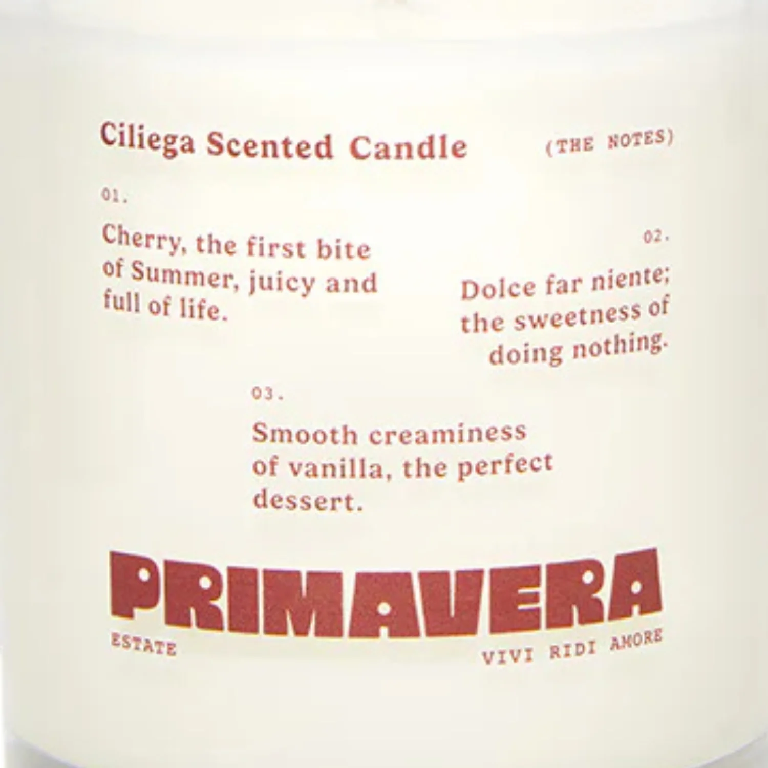 Primavera Estate Ciliegia  Soy Wax Candle - 250ml - Image 2