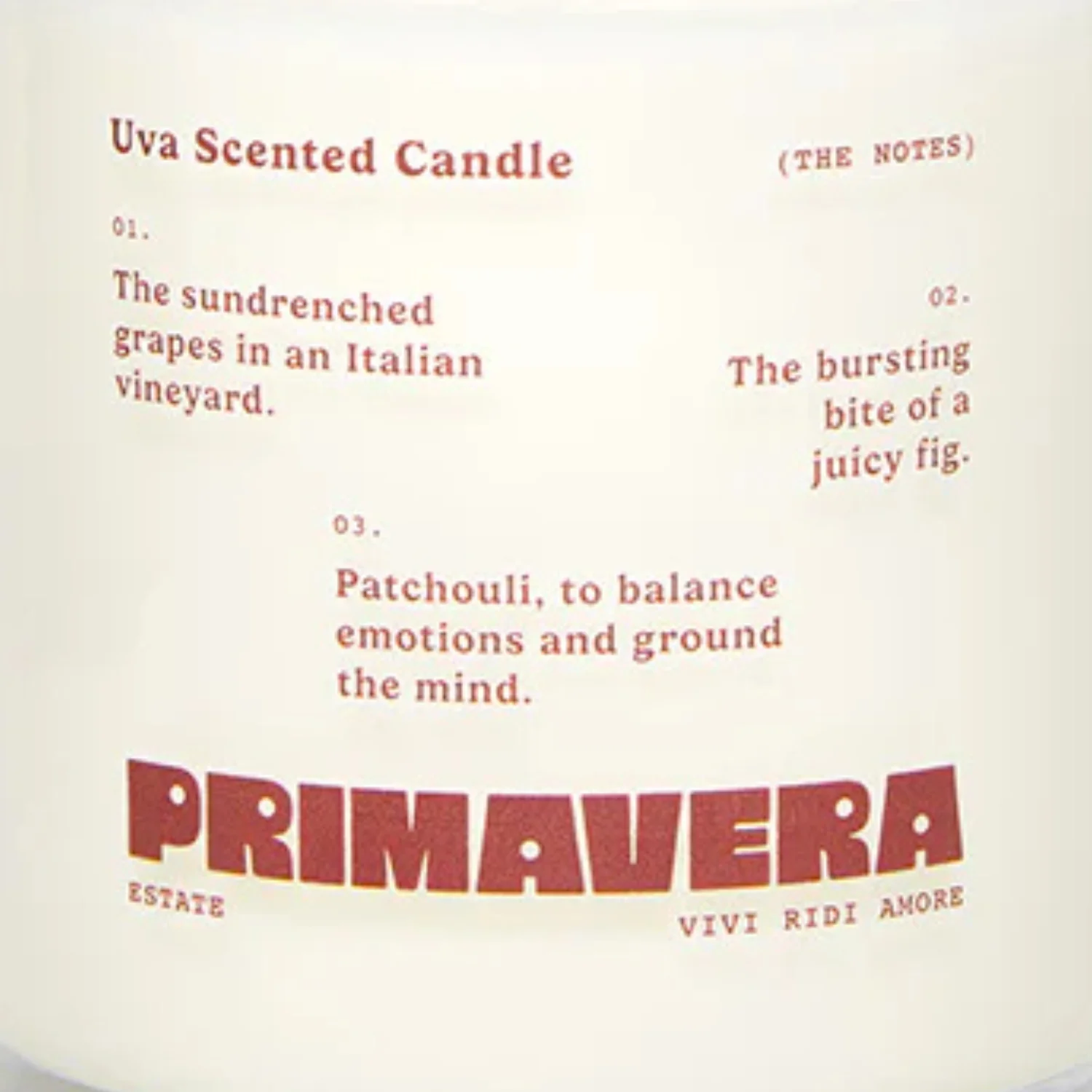 Primavera Estate Uva Soy Wax Candle - 250ml - Image 2