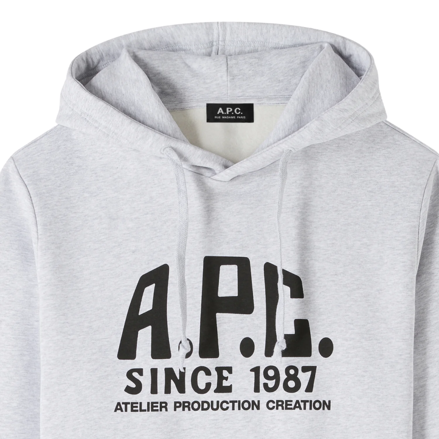 Print Label Hoodie - Heathered Grey - Image 2