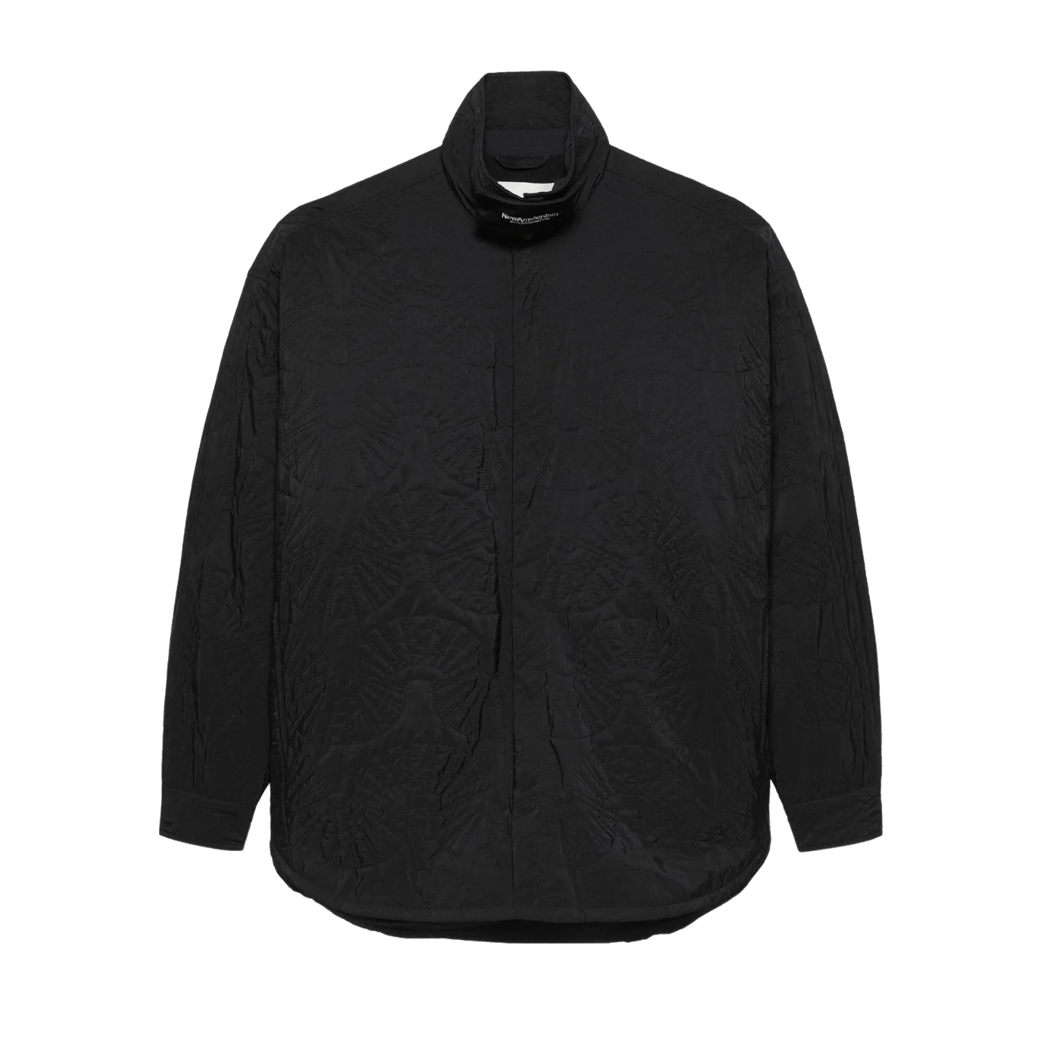 Quilted Overshirt - Black - Image 3