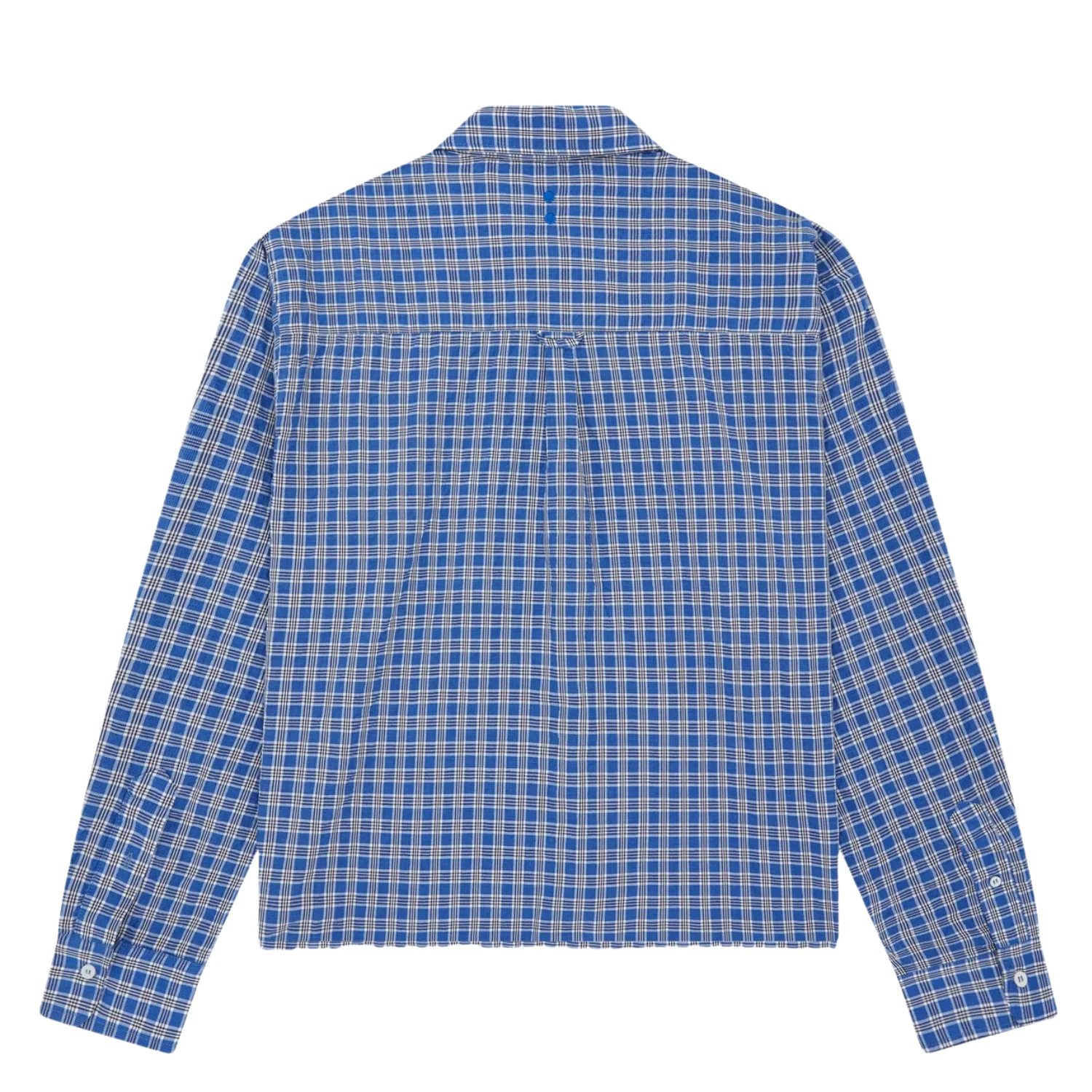 Raw Hem Check Shirt - Blue - Image 2