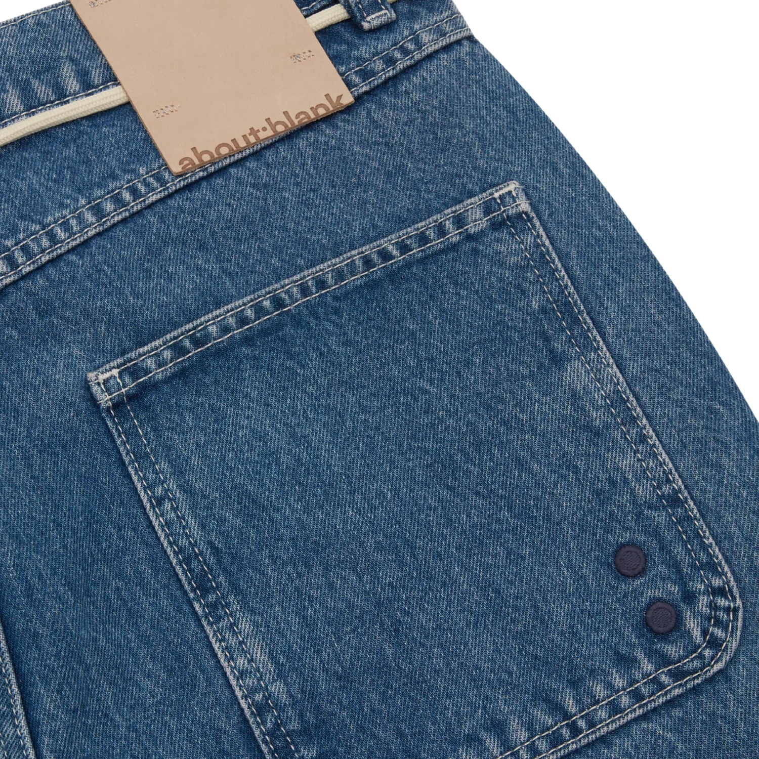 Relaxed Denim Jean - Mid Wash Blue - Image 4