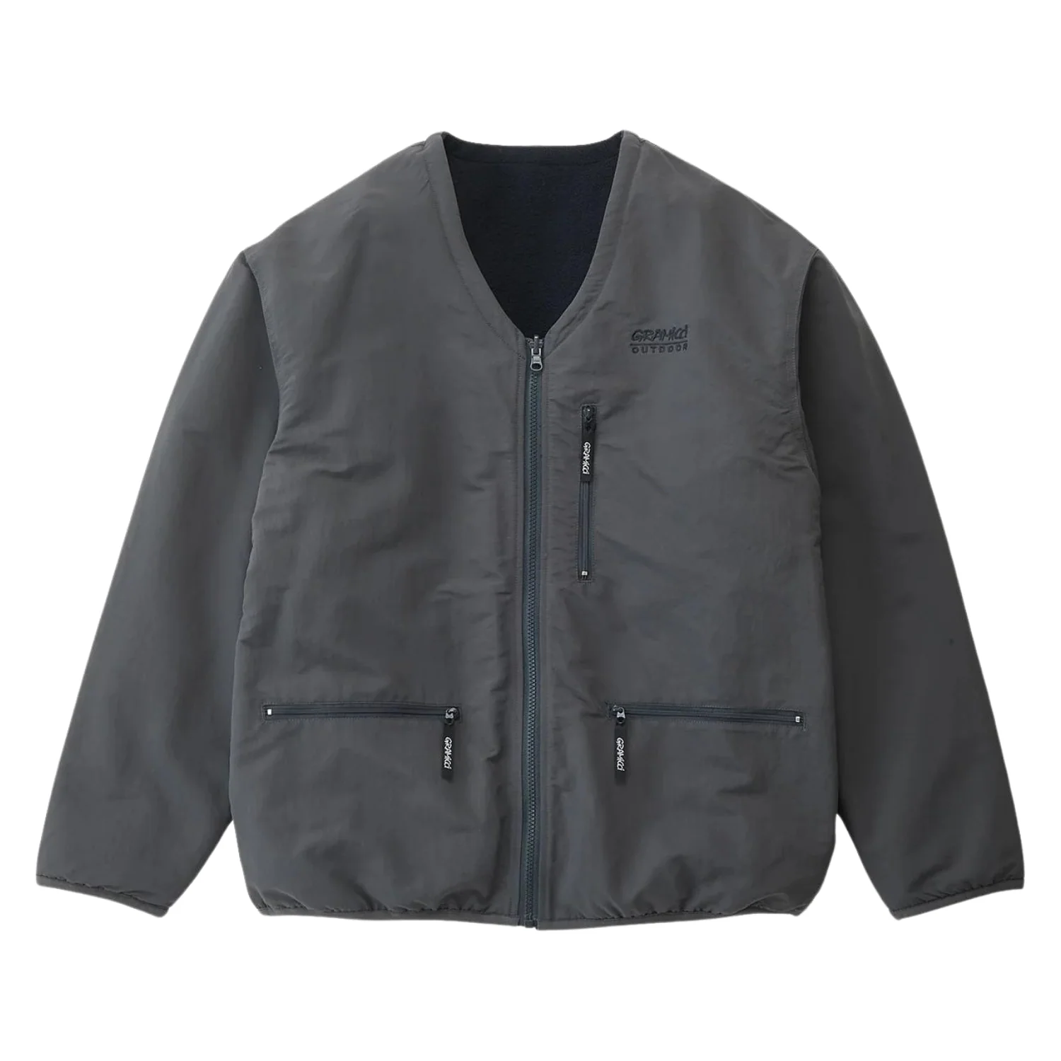 Reversible Fleece Cardigan Dark Navy - Image 2