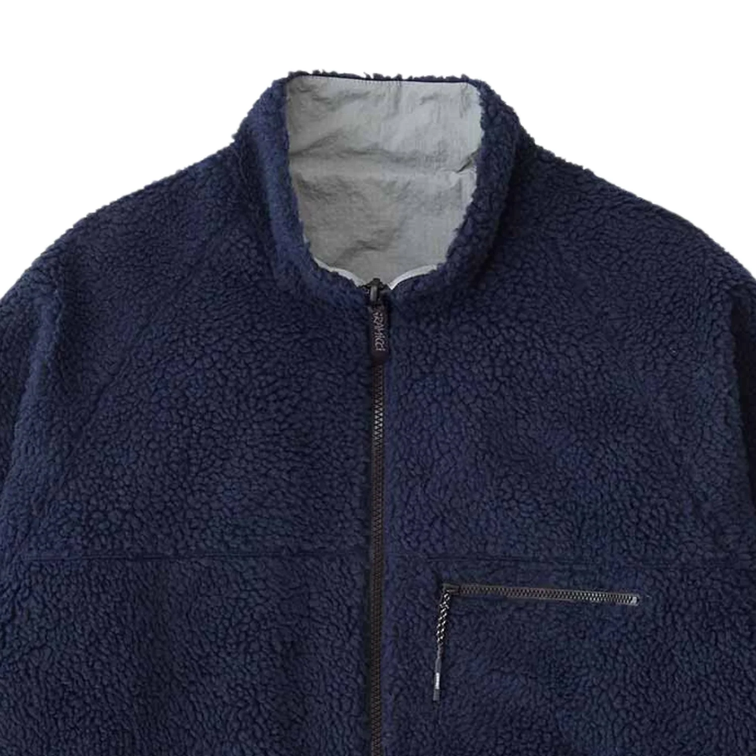 Reversible Sherpa Jacket - Navy/Grey - Image 2