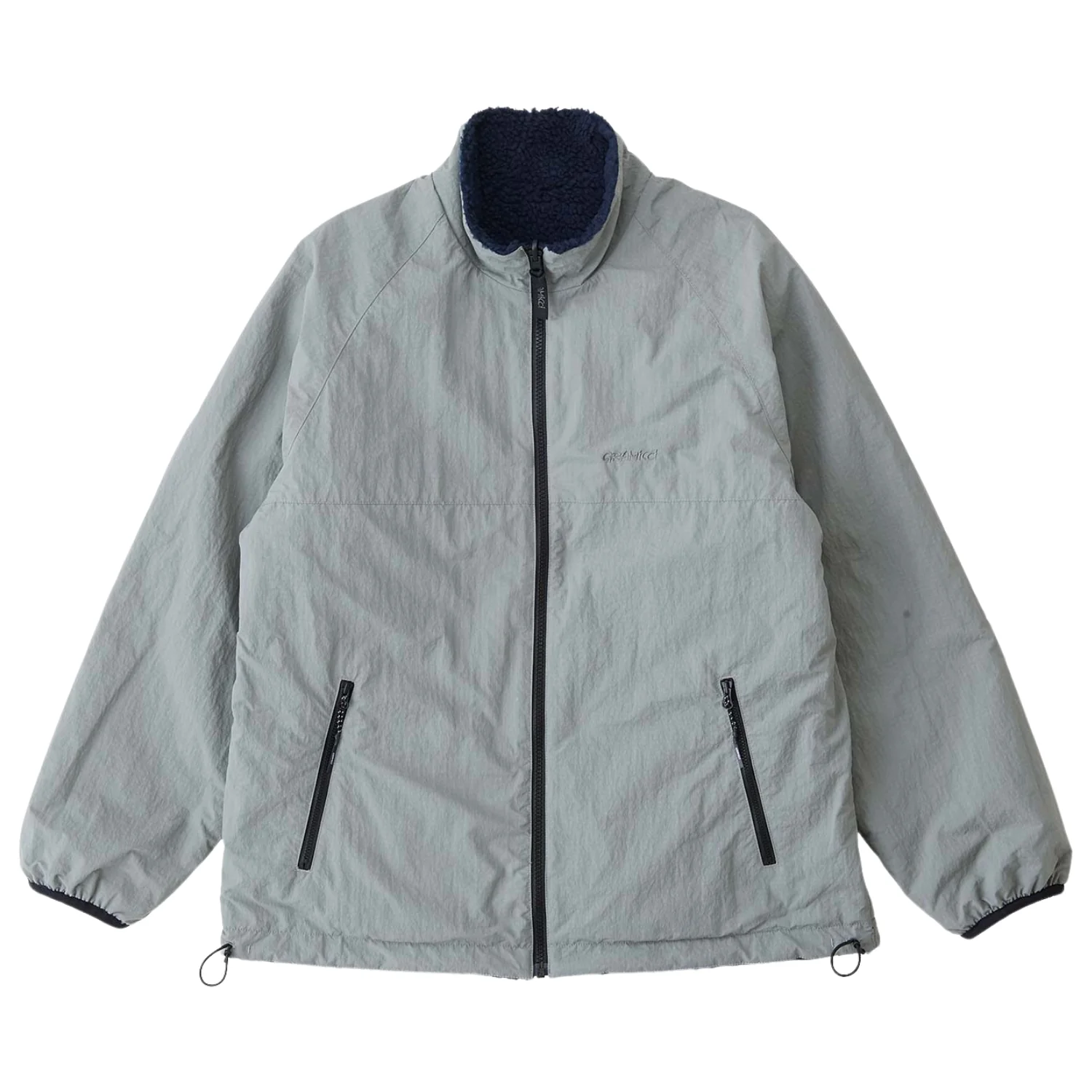 Reversible Sherpa Jacket - Navy/Grey - Image 3