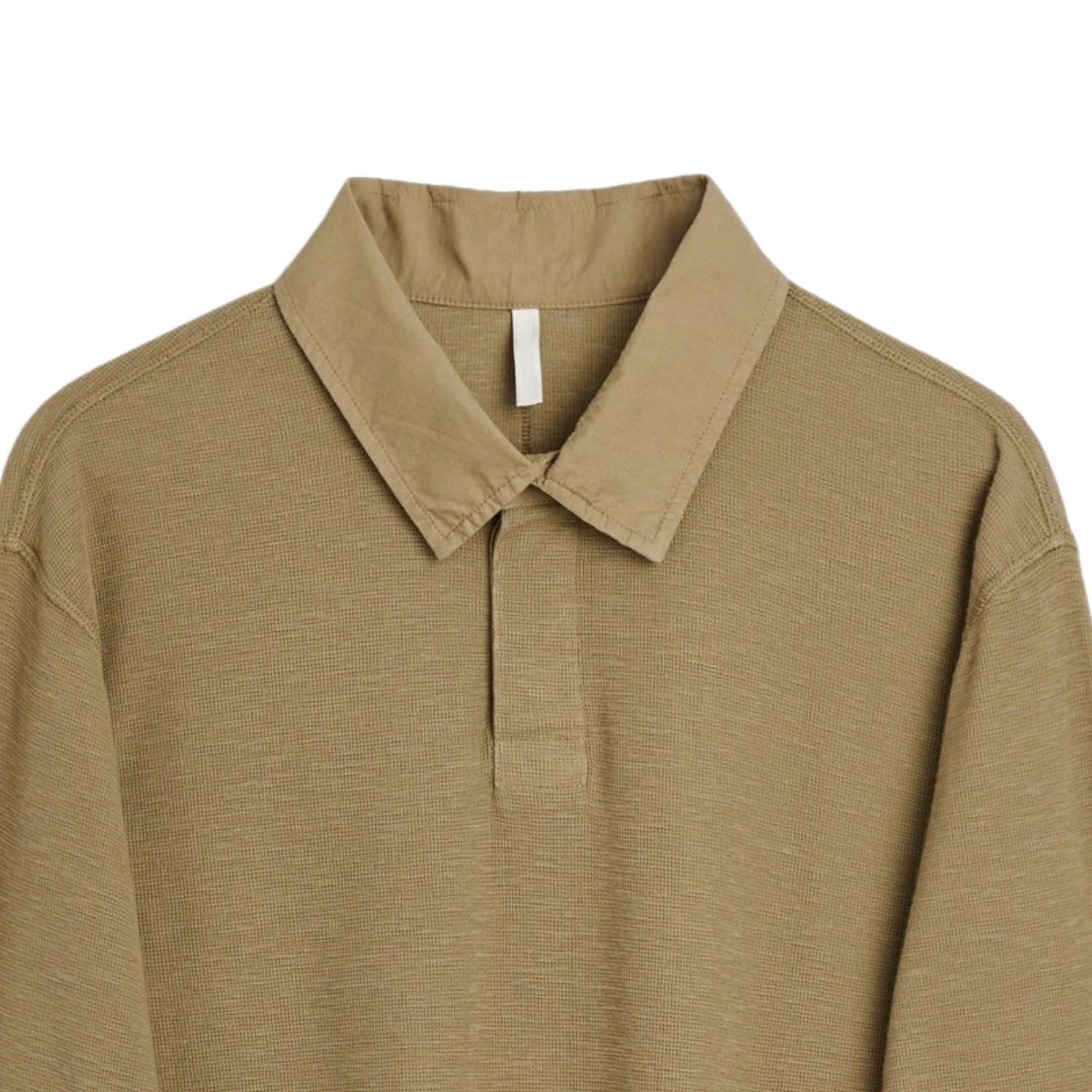 Rugby Waffle Tee LS - Khaki - Image 2