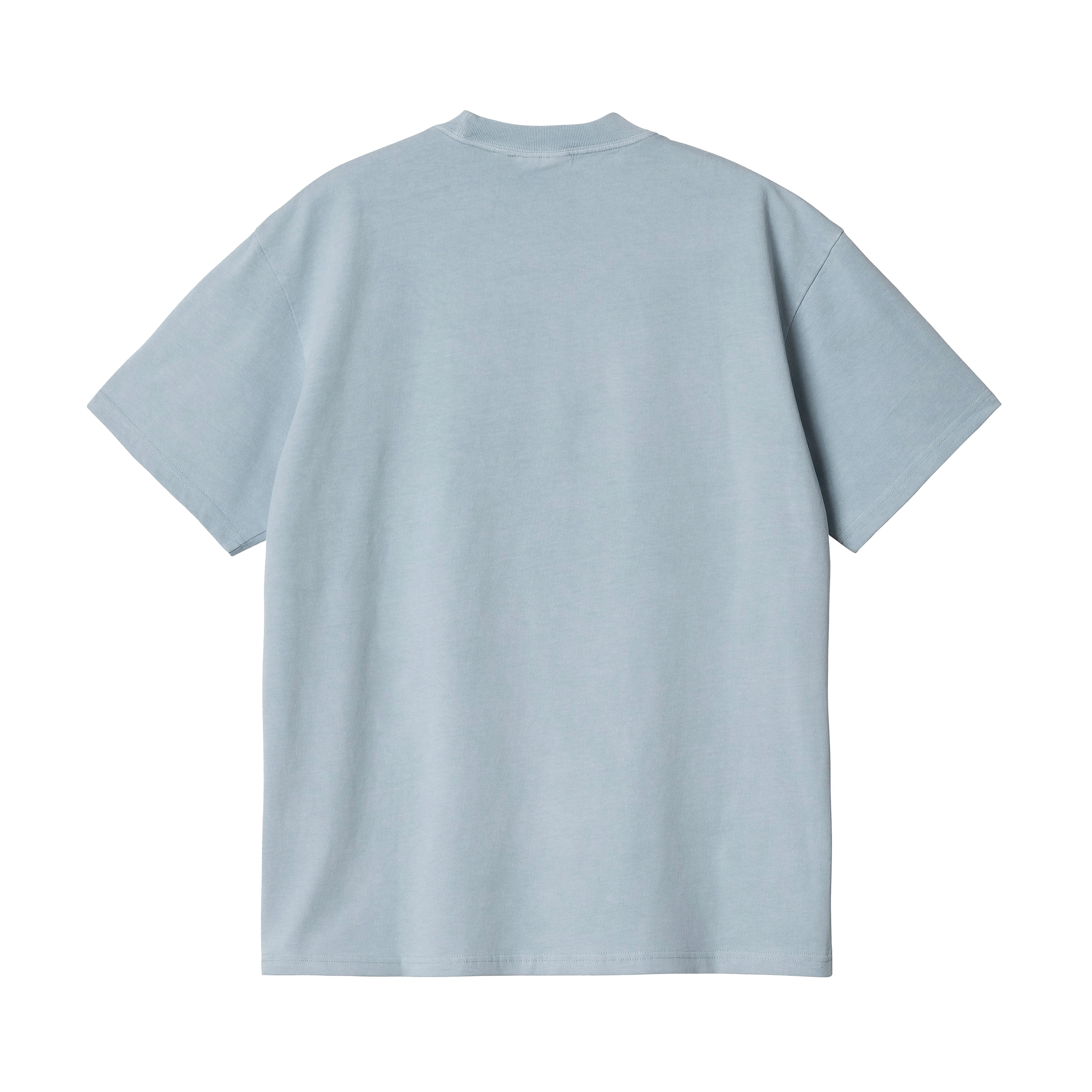 S/S Duster Script T-Shirt - Misty Sky Garment Dyed - Image 2