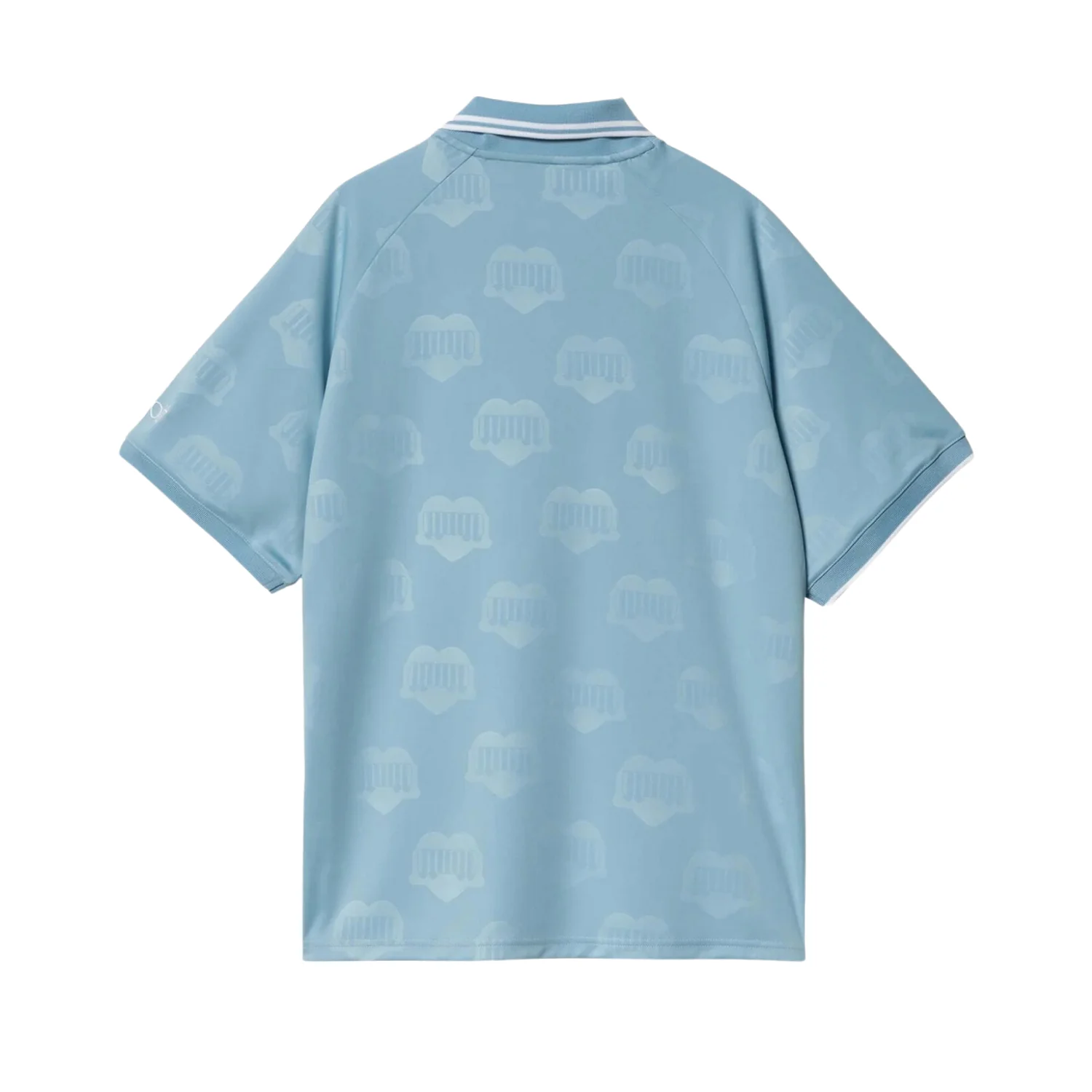 S/S Hartt's Football T-Shirt - Heart Train Jacquard/Bluebird - Image 2
