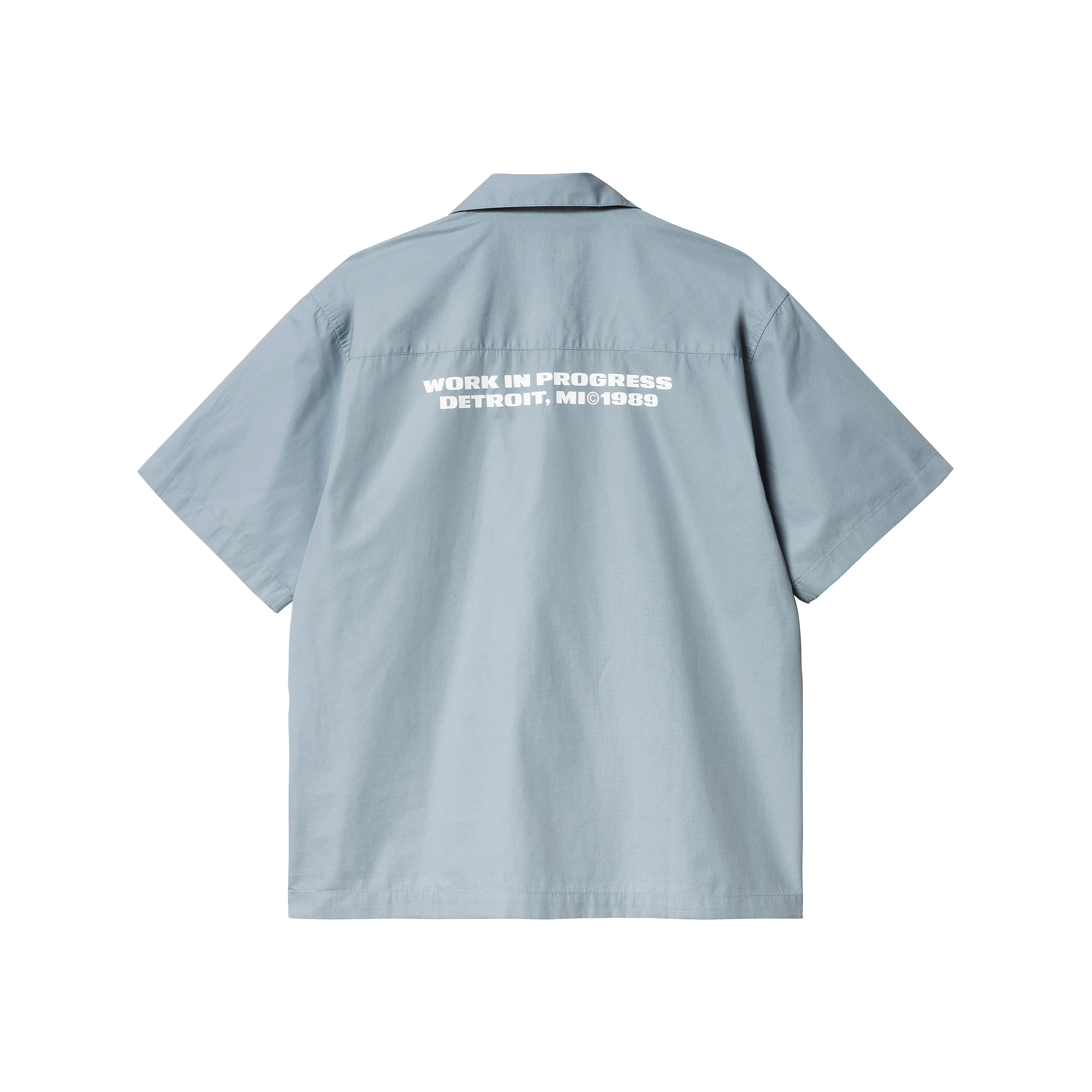 S/S Link Script Shirt - Frosted Blue/White - Image 2