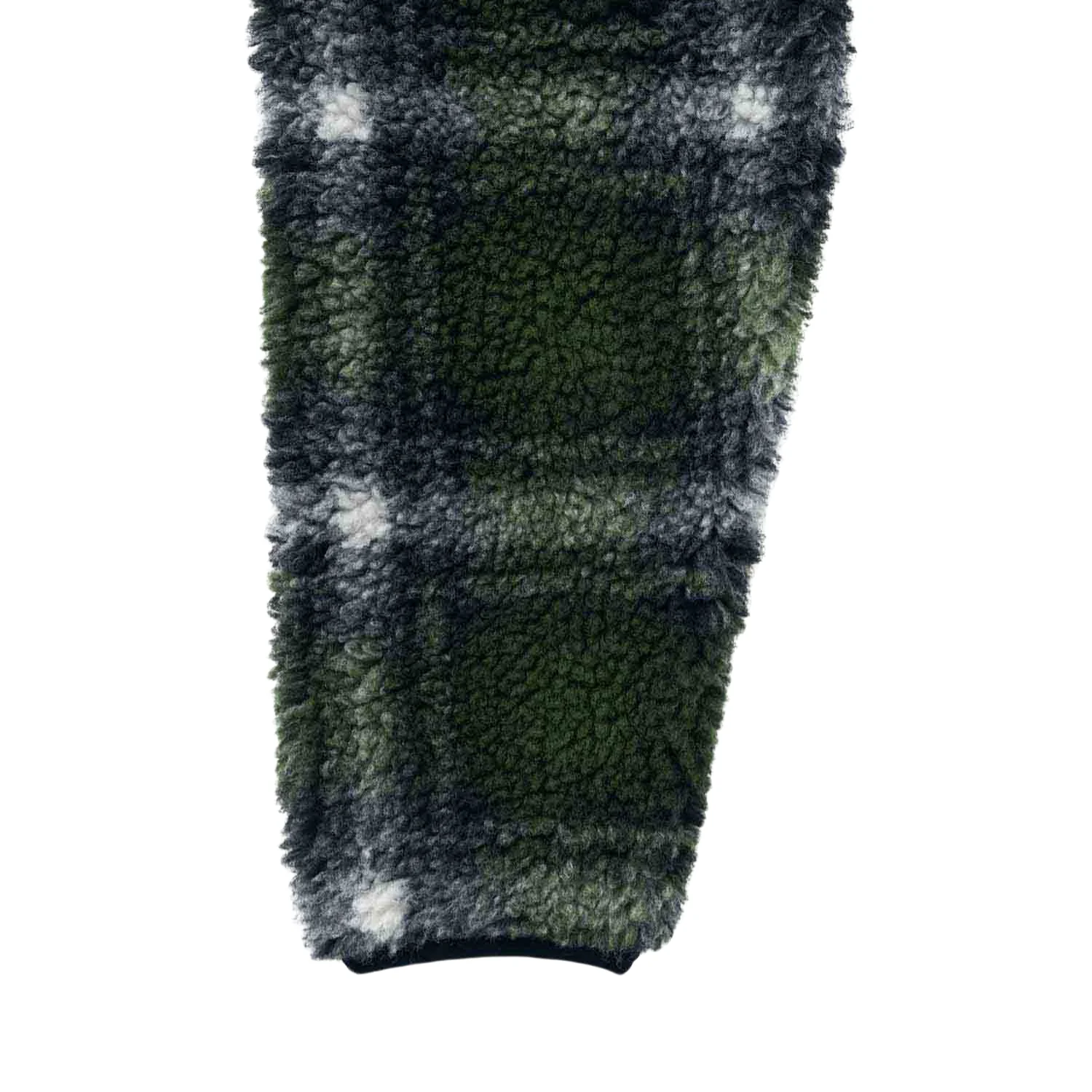 Shadow Plaid Sherpa Jacket - Olive Shadow Plaid - Image 4