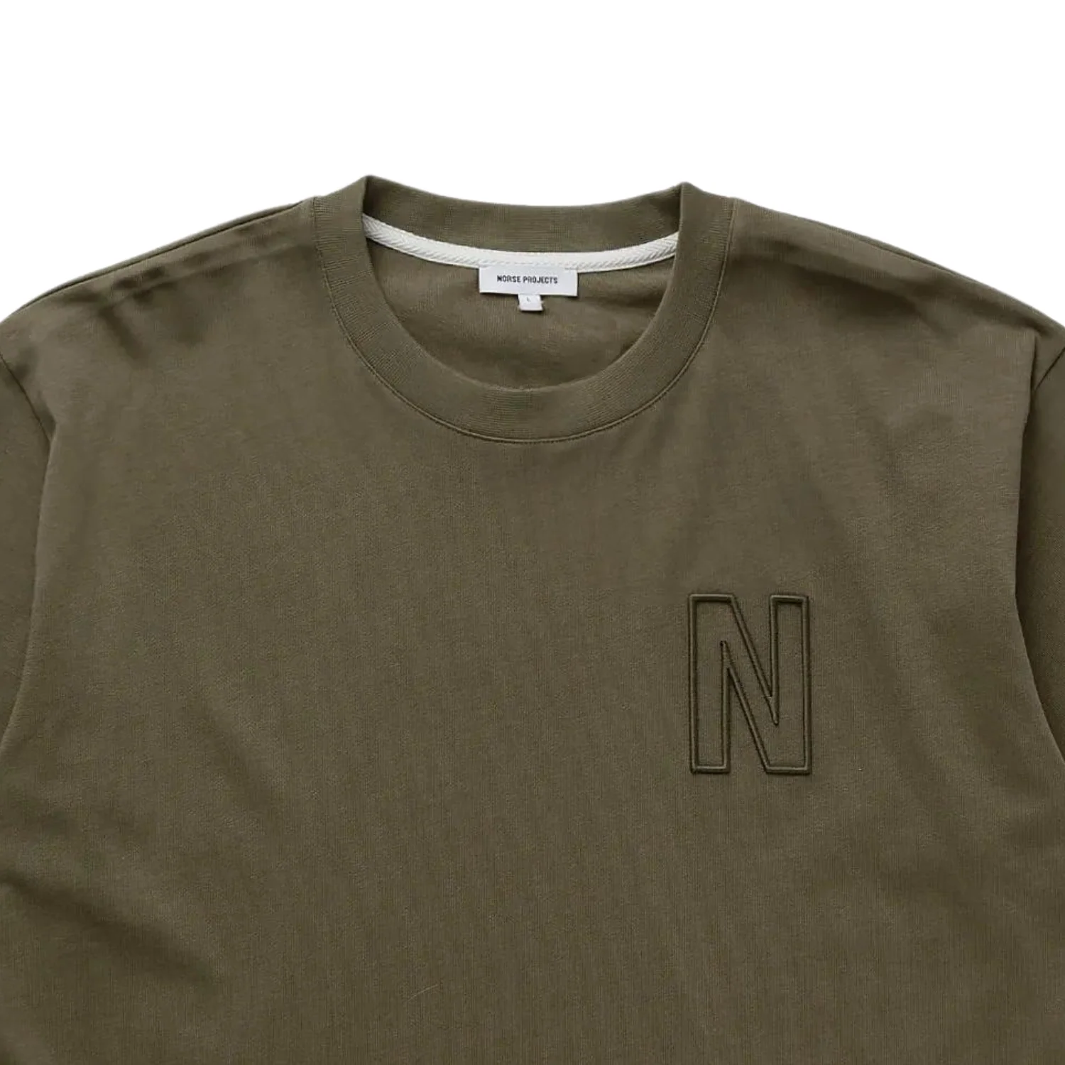 Simon Loose Organic Heavy Tee Sediment Green - Image 2
