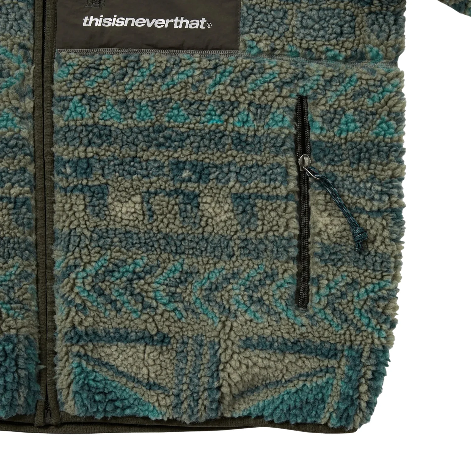 SP Sherpa Fleece Jacket - Olive - Image 4