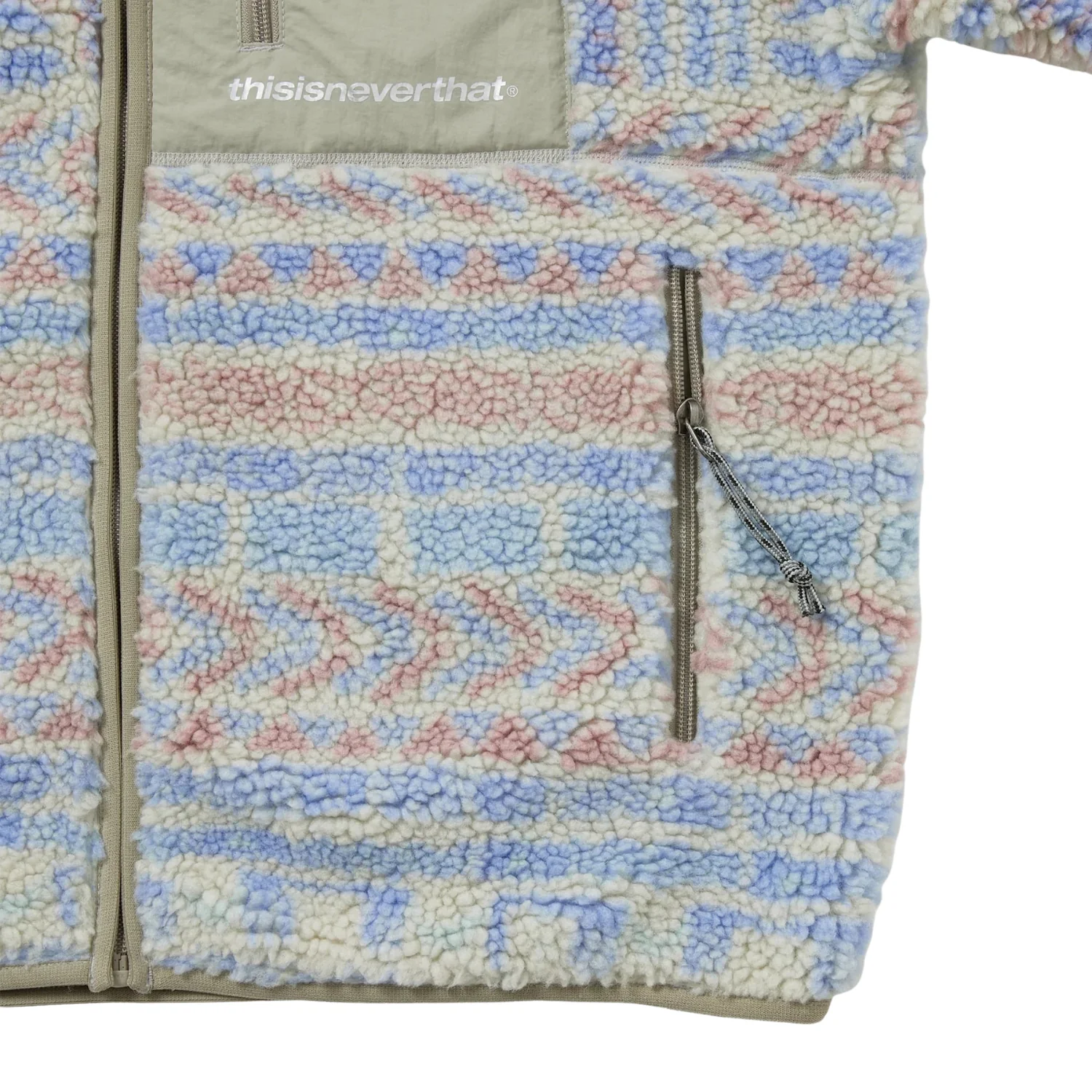 SP Sherpa Fleece Jacket - Stone - Image 4
