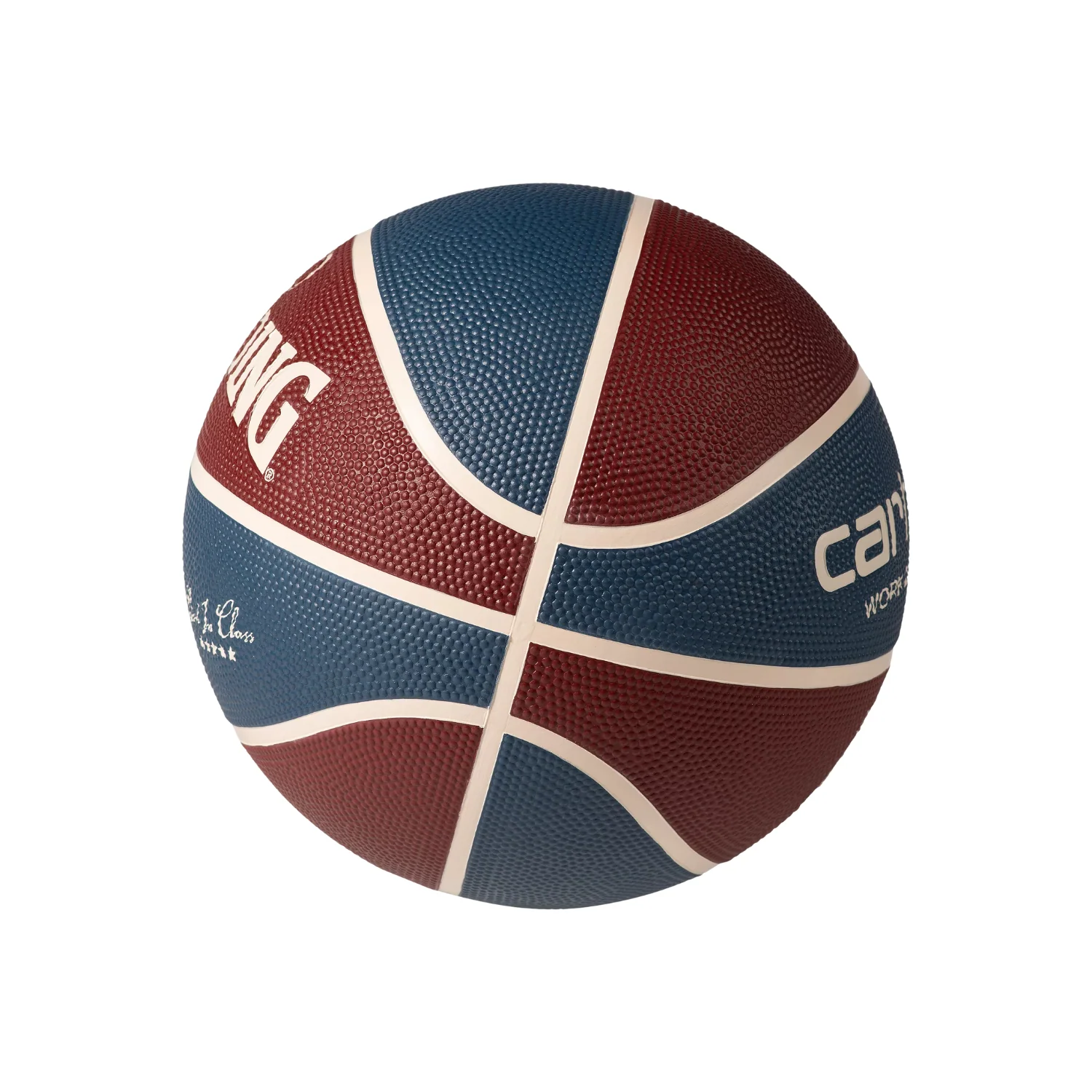 Spalding for Carhartt WIP Basketball - Mulberry, Dusky Blue/Natural - Image 3