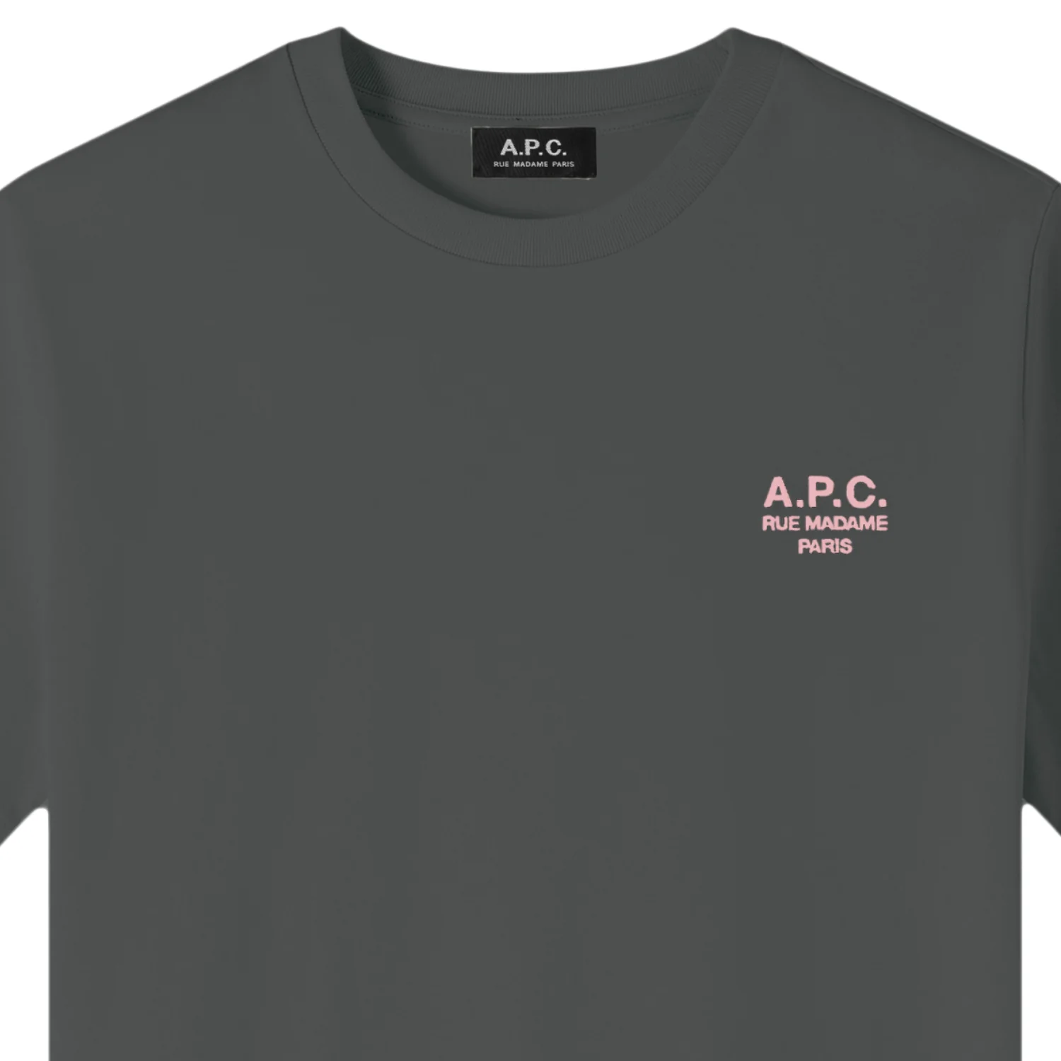 Standard Rue Madame T-Shirt GOTS - Anthracite/Rose - Image 2