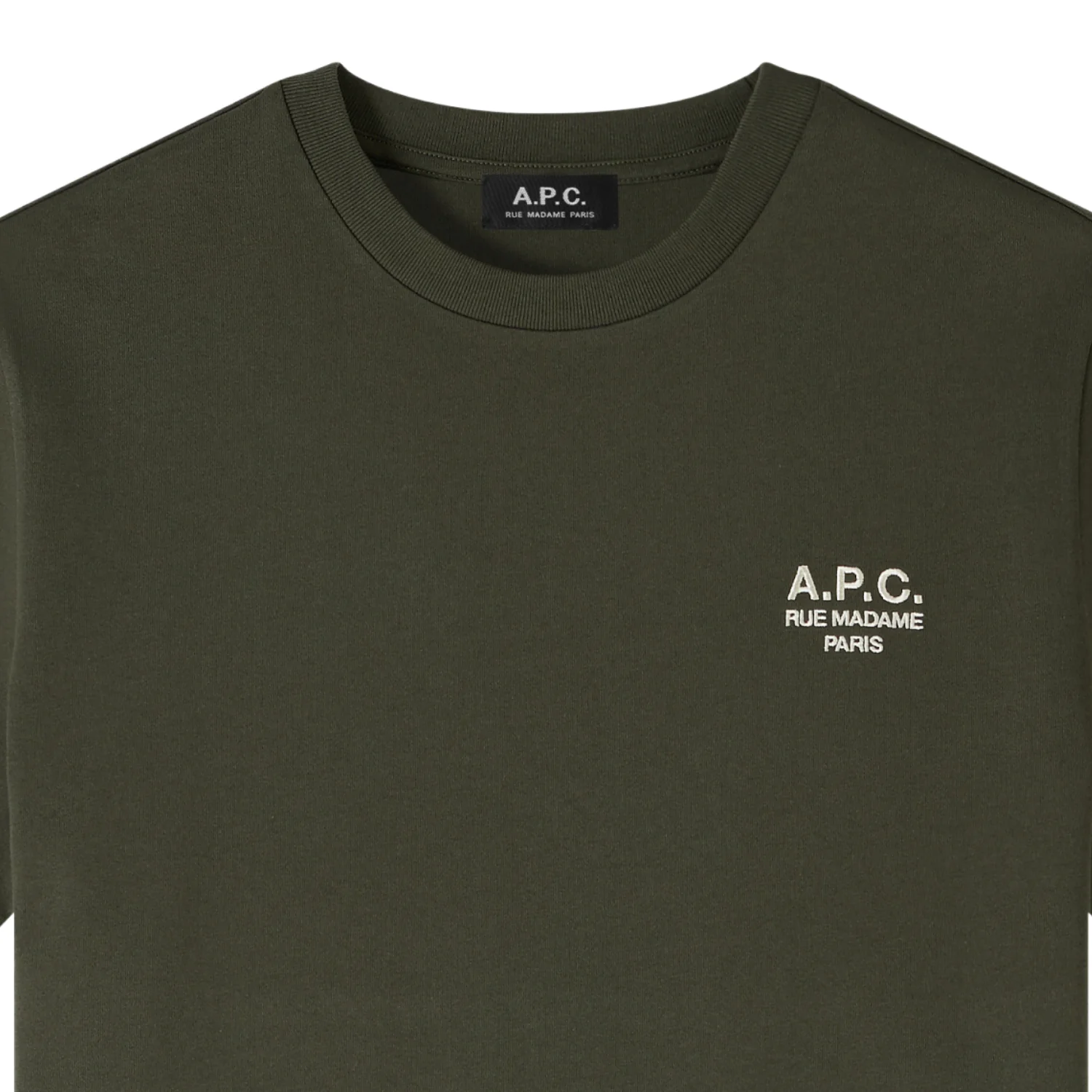 Standard Rue Madame T-Shirt - Military Kaki/Ecru - Image 2