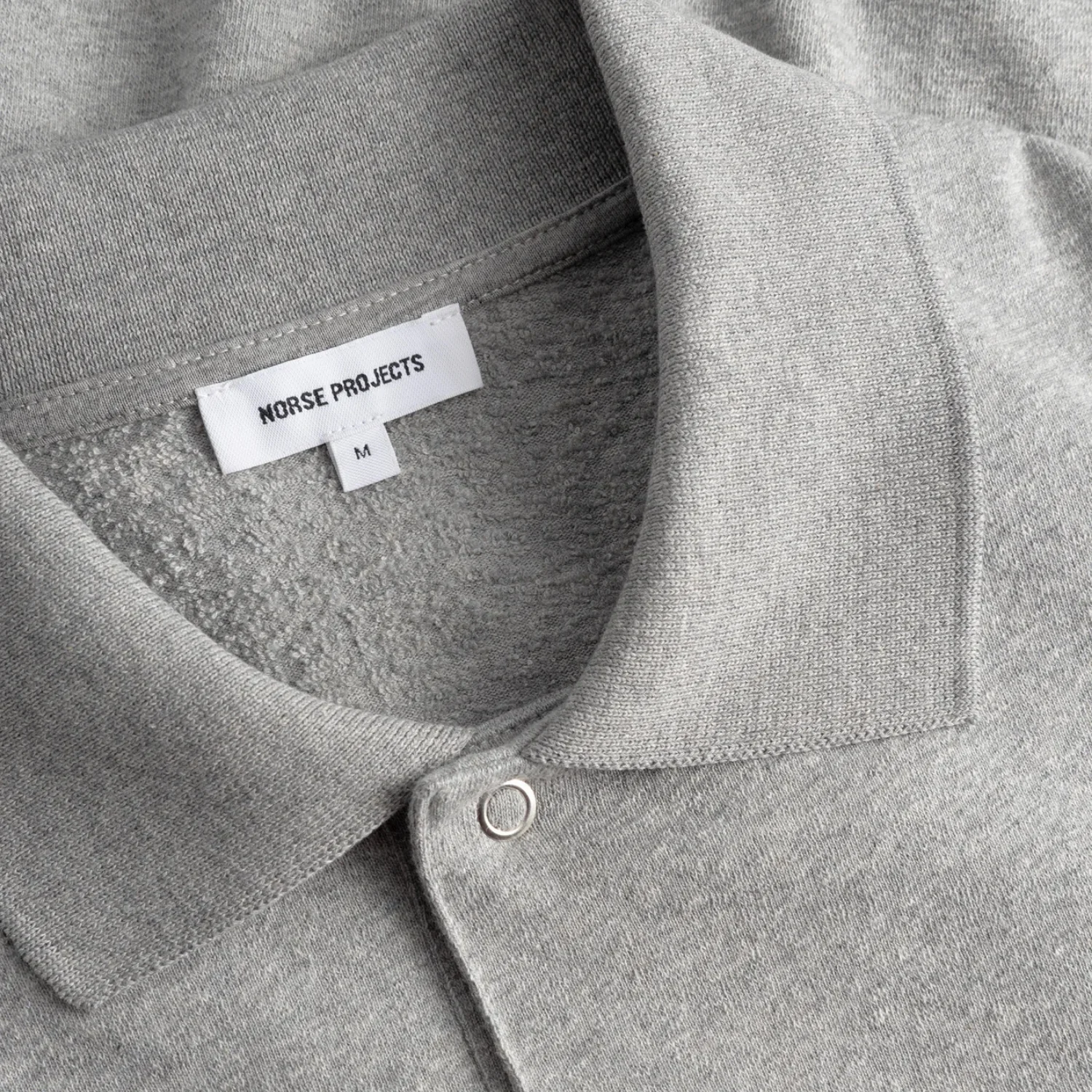 Sylane Relaxed Light Pile Jersey Polo - Grey Melange - Image 3