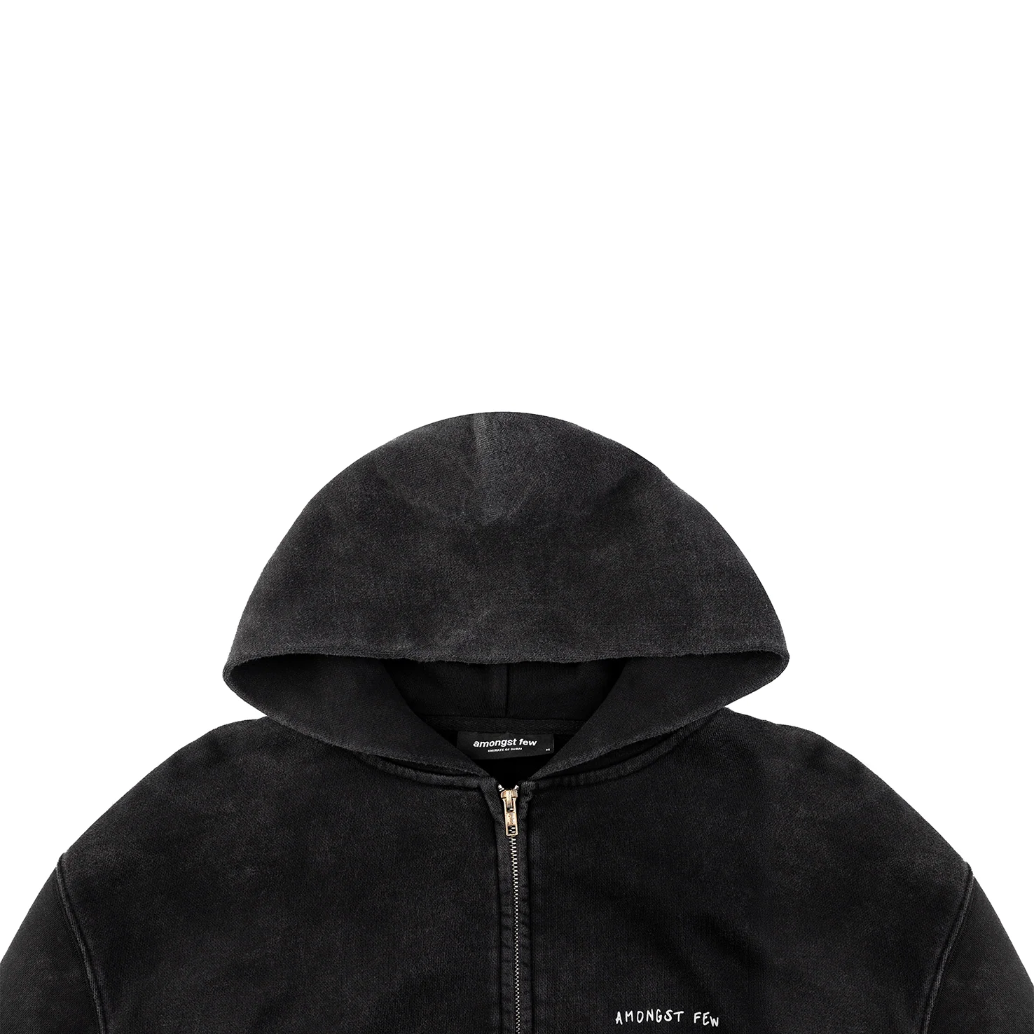 Toddler Text Zip Hoodie - Washed Black - Image 5