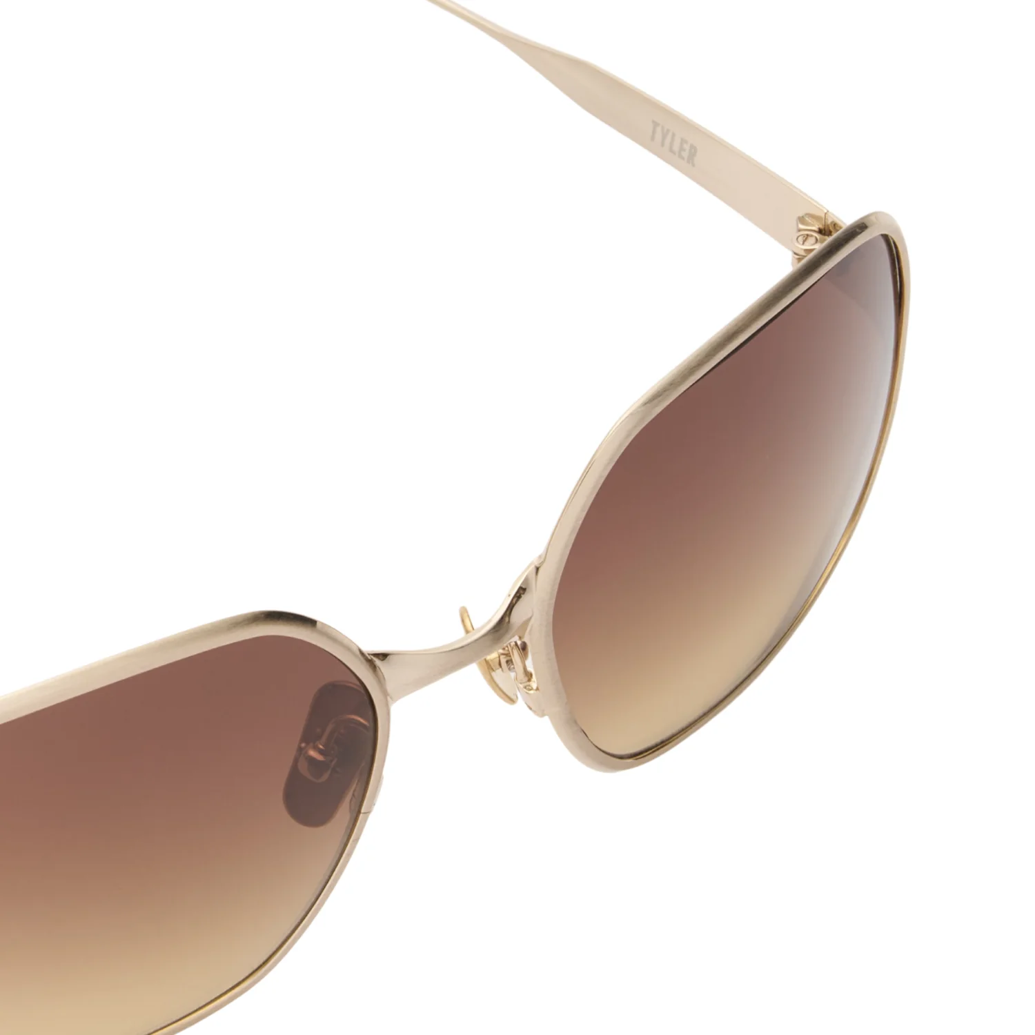TYLER - Brushed Light Gold/Brown Gradient Lens - Image 3