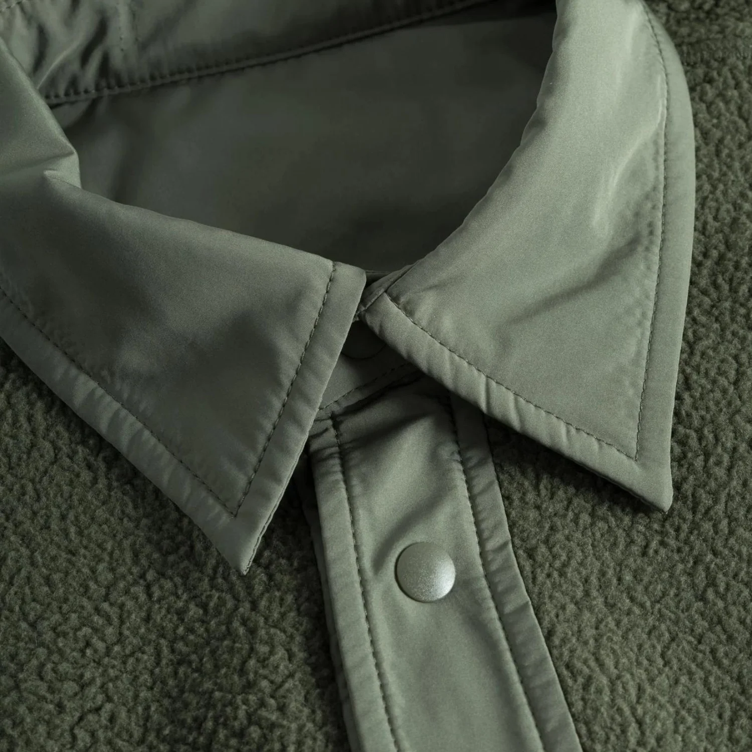 Ulrik Reversible Fleece Overshirt - Ivy Green - Image 3