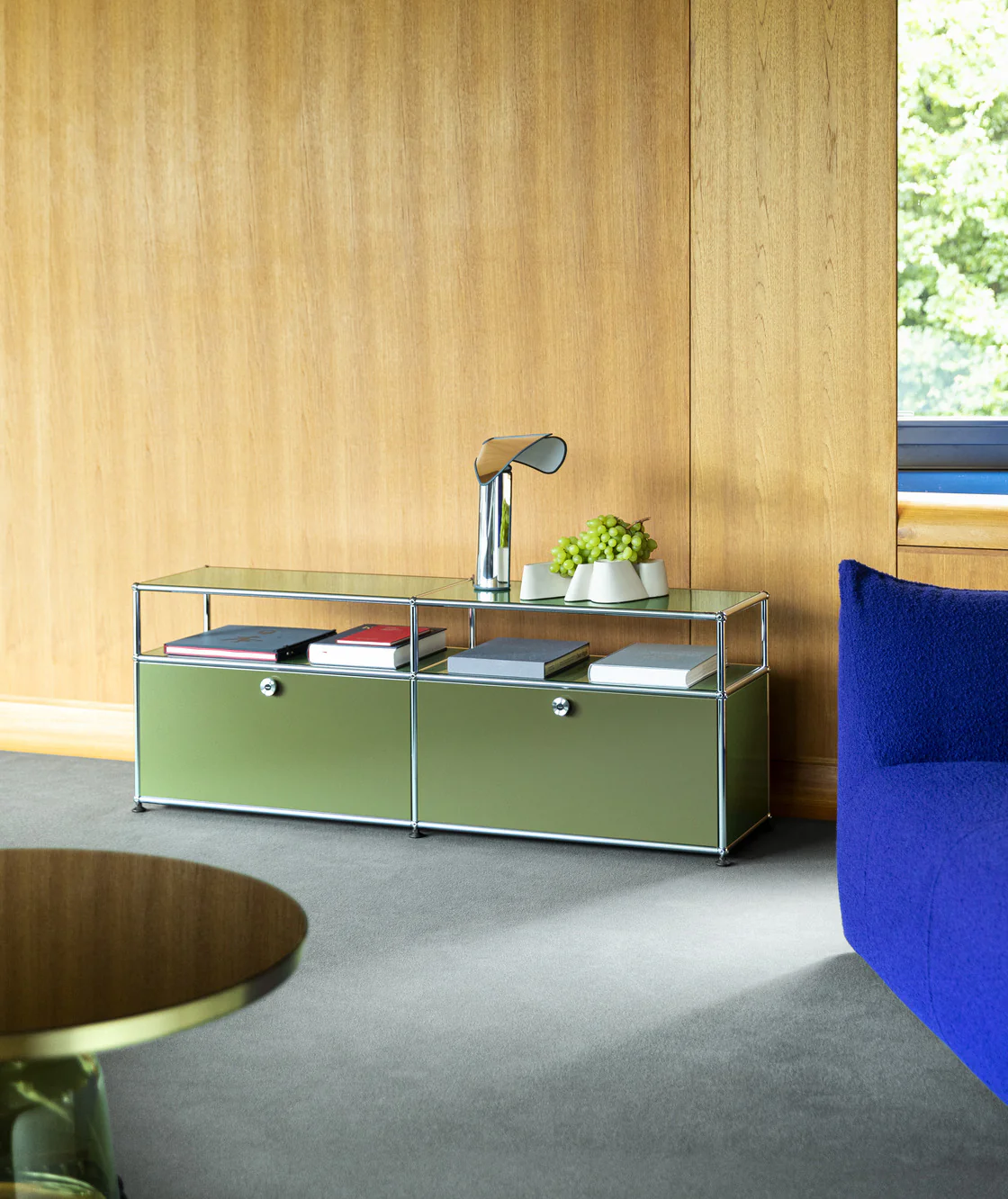USM Haller Media Unit - Olive Green - Image 3