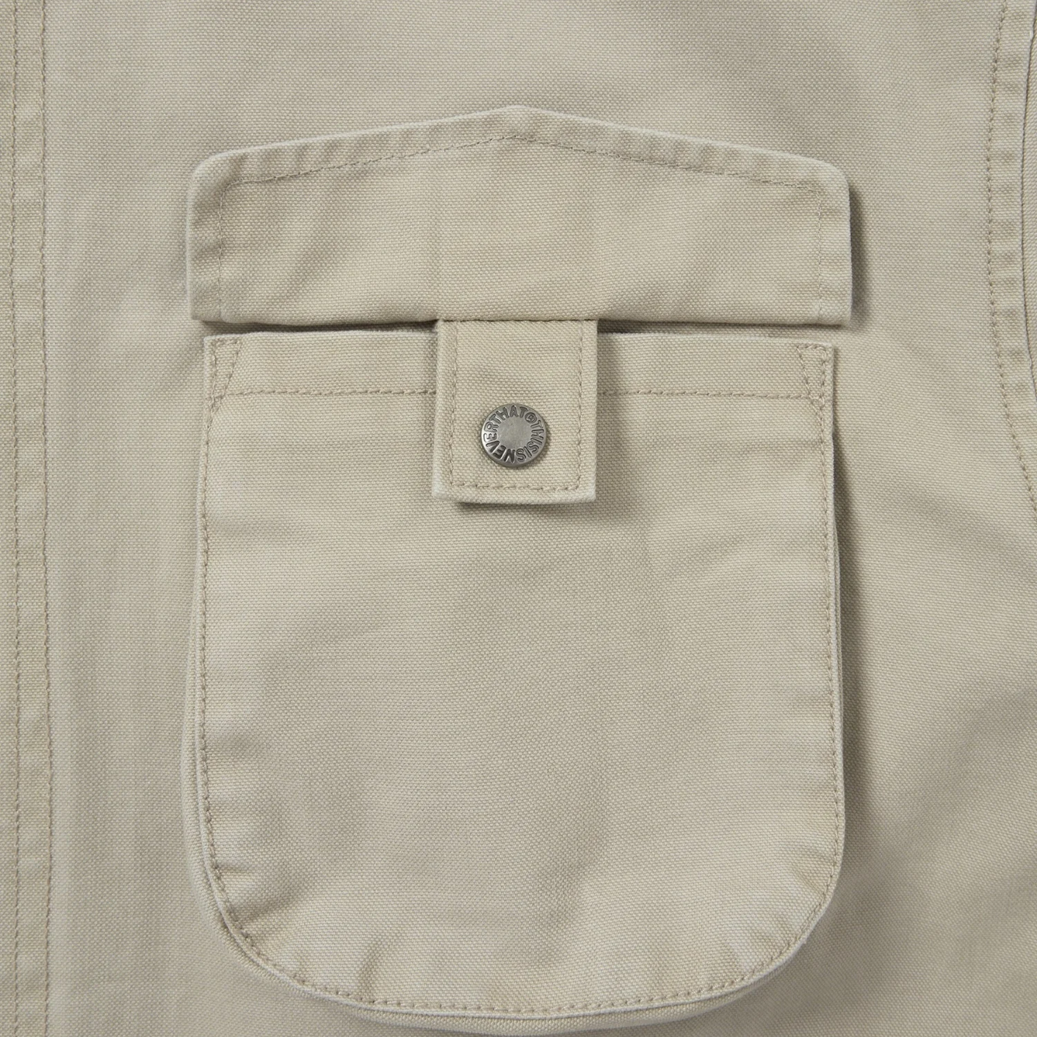 Washed Zip Shirt - Stone - Image 4