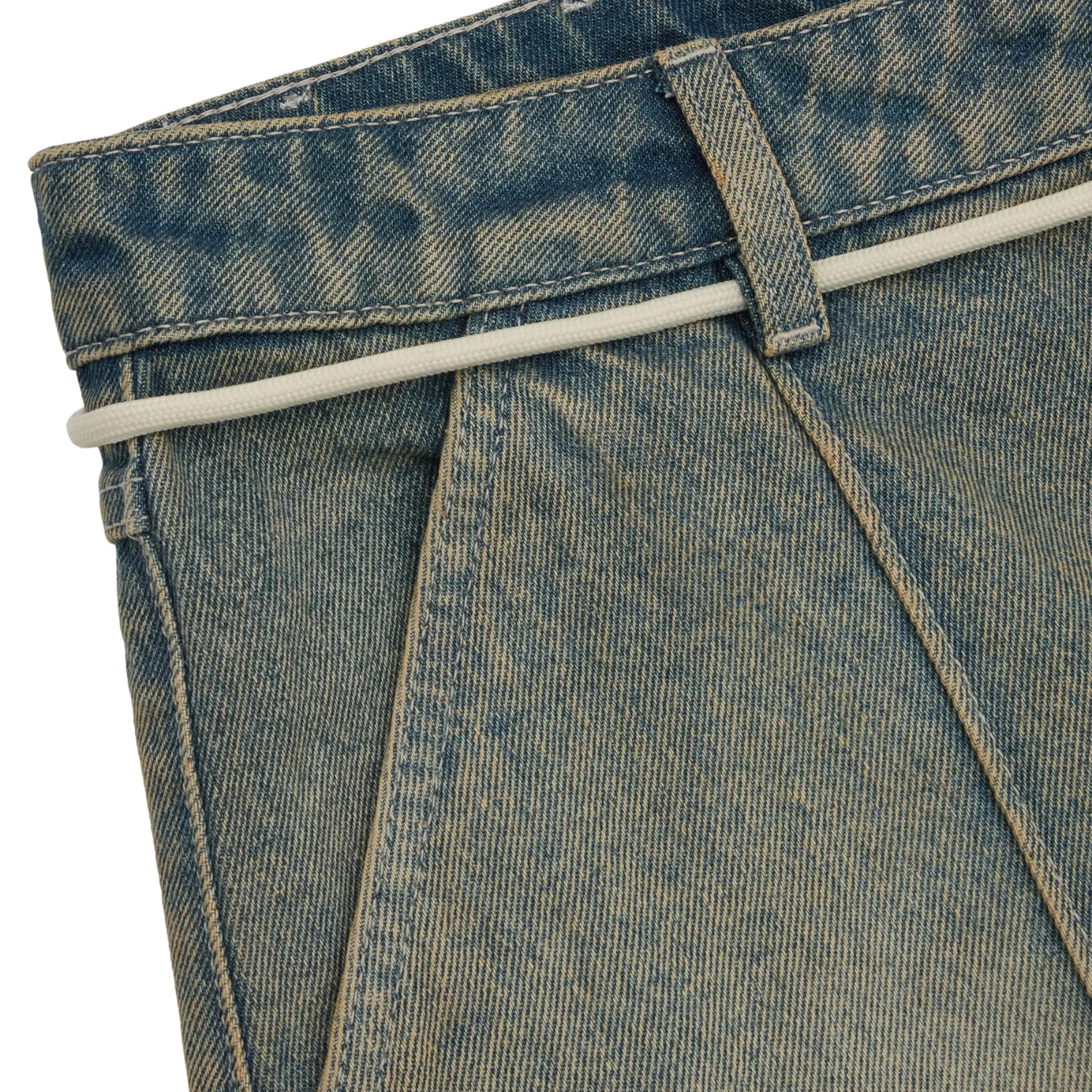 Wide Denim Short - Dirty Wash - Image 3