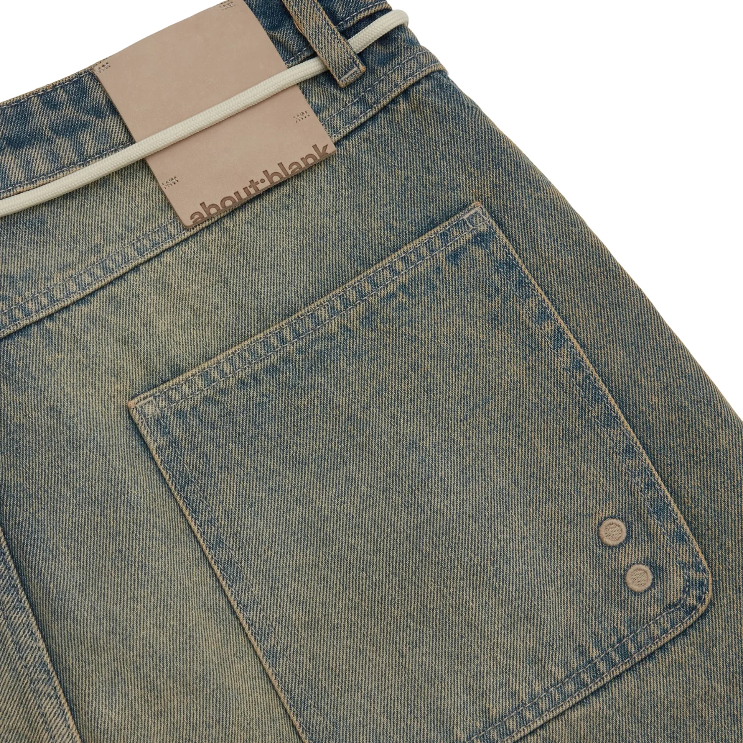 Wide Denim Short - Dirty Wash - Image 4