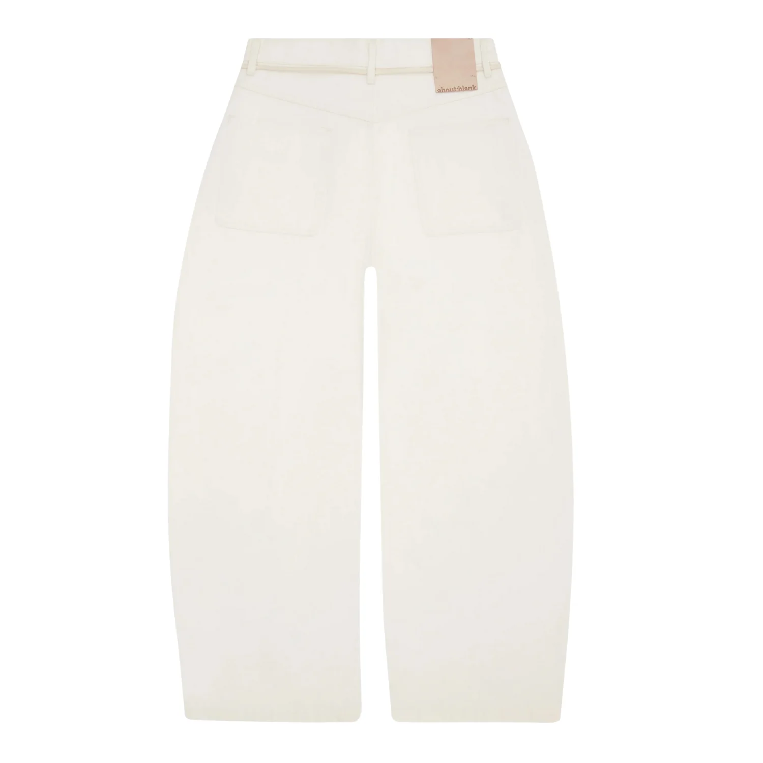 Wide Leg Felled Denim - Ecru - Image 2