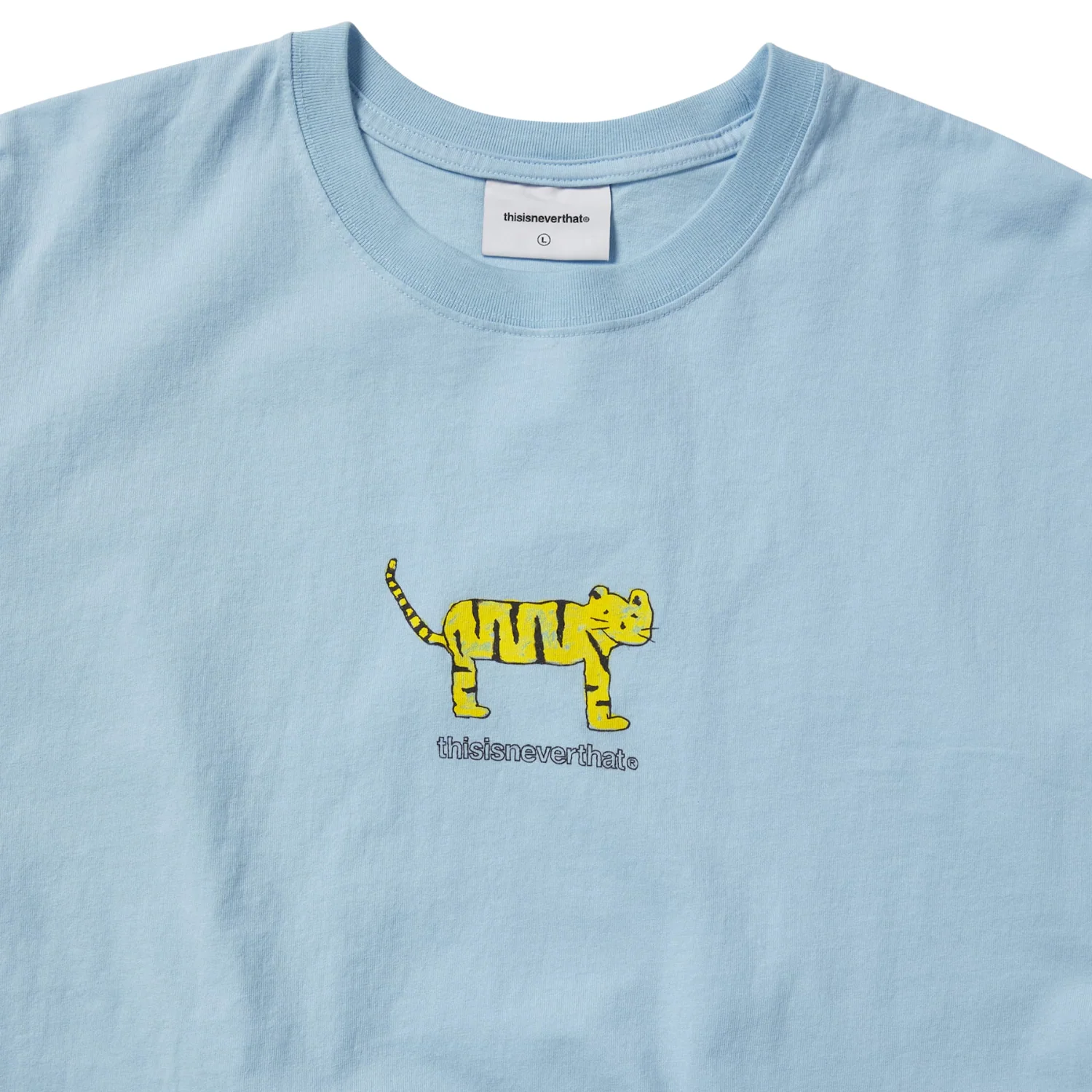 Yellow Cat Tee - Sky Blue - Image 3